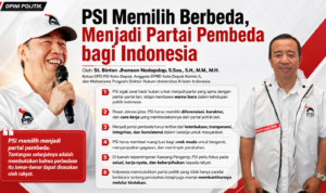 PSI Memilih Berbeda, Menjadi Partai Pembeda bagi Indonesia
