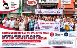 BINTON NADAPDAP DAN PSI KOTA DEPOK GELAR SEMINAR BISNIS UMKM BERSAMA RAJA UKM INDONESIA ROYKE SAHETAPI